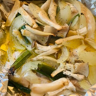 白身魚ときのこ野菜のホイル焼き